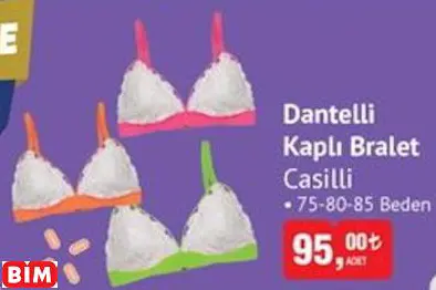 CASİLLİ DANTELLİ KAPLI BRALET